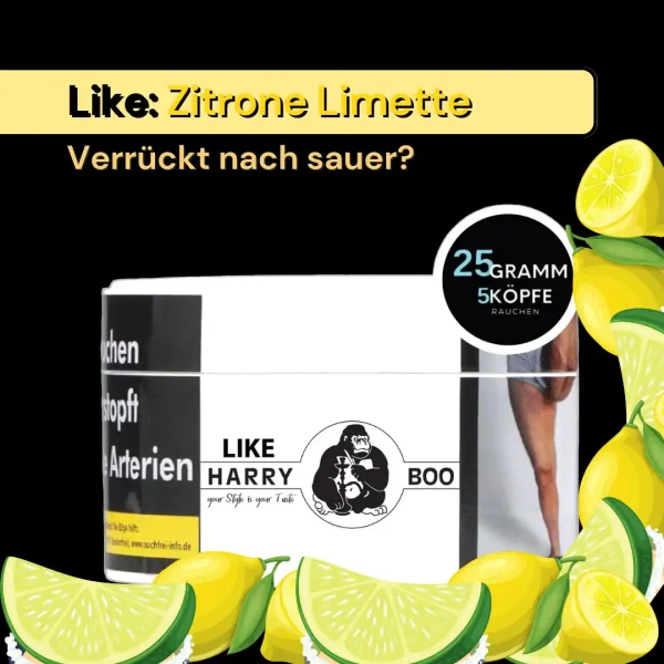 Harry Boo Like Premium ShishaTabak Zitrone Limette